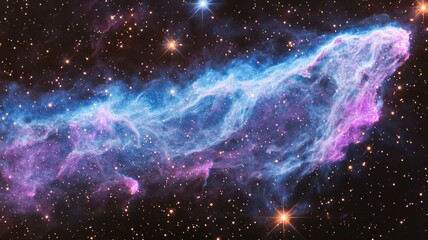Obraz premium Purple and blue galactic nebula in outer space