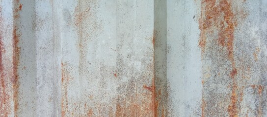 Rust stains on steel sheet.