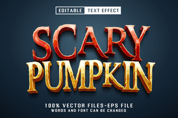 Scary Pumpkin 3d Text - Editable Text Effect
