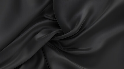 Obraz premium Sculptural Silk Abstraction: Minimalist Fold Curves Artistic Background, 8K Ultra HD Dark Gallery Element
