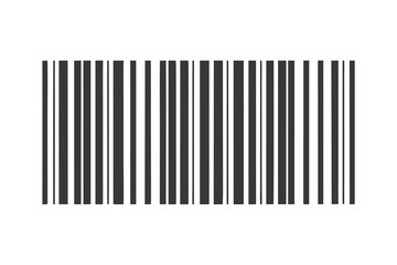 Simple Gray Barcode Design With Varying Widths on White Background Illustration