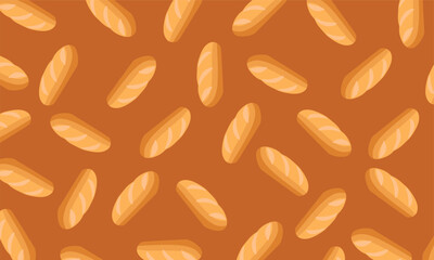 Bread pattern background. seamless pattern of Bread. food illustration for shop, bread house label, menu or packaging design.