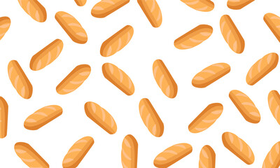 Bread pattern background. seamless pattern of Bread. Hand Drawn Bakery Background. Repeating Bakery Food Design