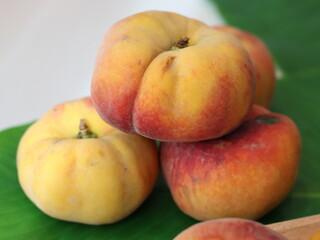 Peach — a juicy and sweet stone fruit known for its fuzzy skin and fragrant aroma. Rich in vitamins and antioxidants, peaches are enjoyed fresh, in desserts, or as ingredients in savory dishes. 