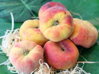 Peach — a juicy and sweet stone fruit known for its fuzzy skin and fragrant aroma. Rich in vitamins and antioxidants, peaches are enjoyed fresh, in desserts, or as ingredients in savory dishes. 