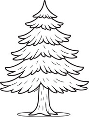 christmas tree vector white background illustration