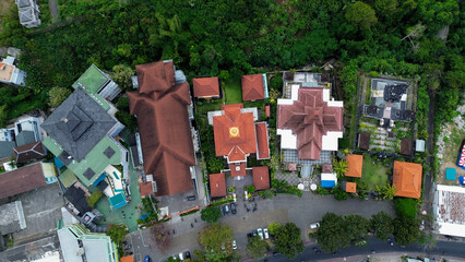 Aerial view of the Puja Mandala worship center in Bali