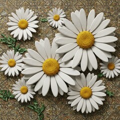 Obraz premium Floral design, white daisies