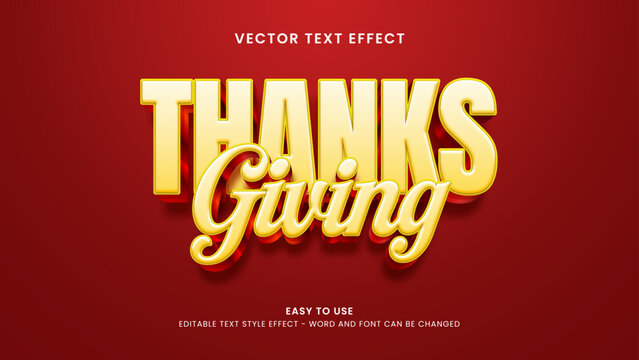 thanks giving editable text effect