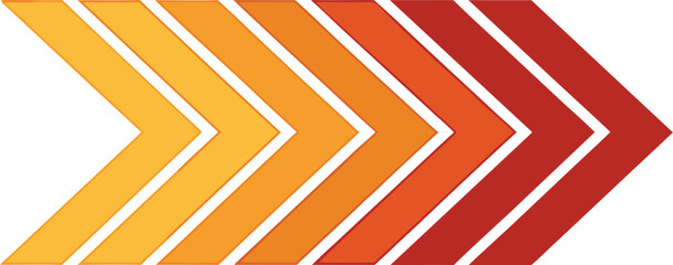 Gradient Arrows Pointing Right in Warm Tones for Business and Marketing Presentations Graphic Resource Design