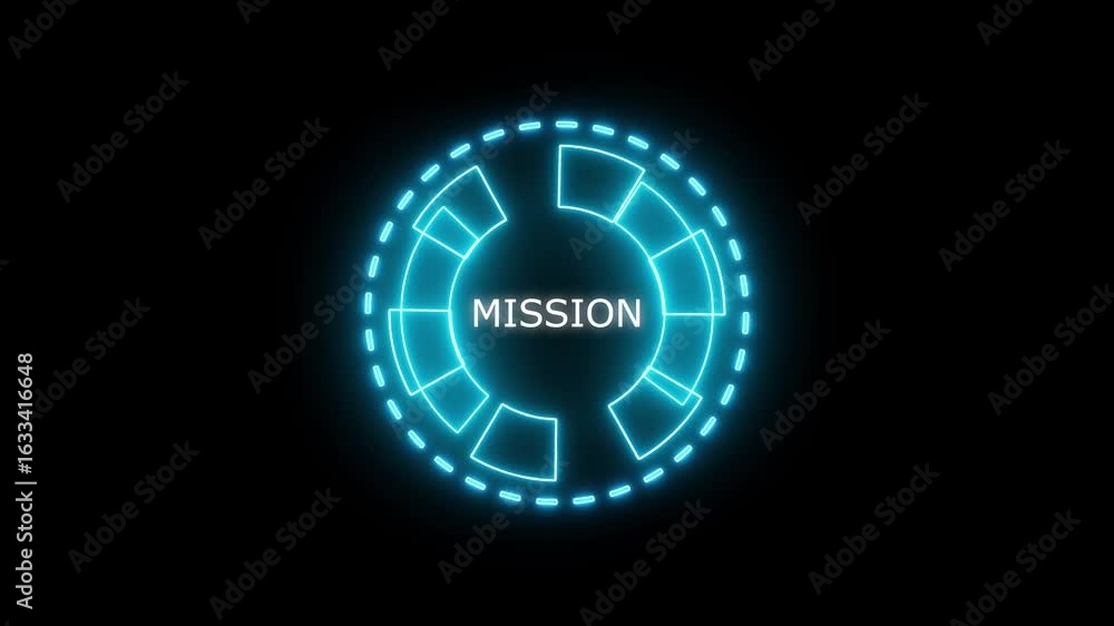 Poster mission concept. finacial success concept on virtual screen. business, technology, internet and netw