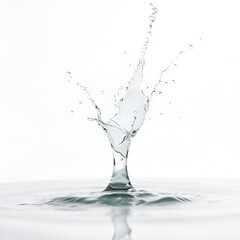 Water splash on white