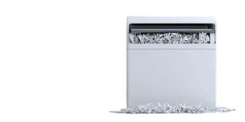 Paper Shredder with Blank Surface Transparent Background