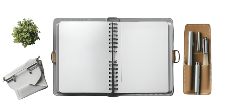 Smart Planner with Digital Sync Interface Transparent Background