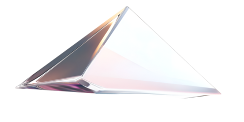 Smooth Edged Triangular Plane with Blank Surface Transparent Background