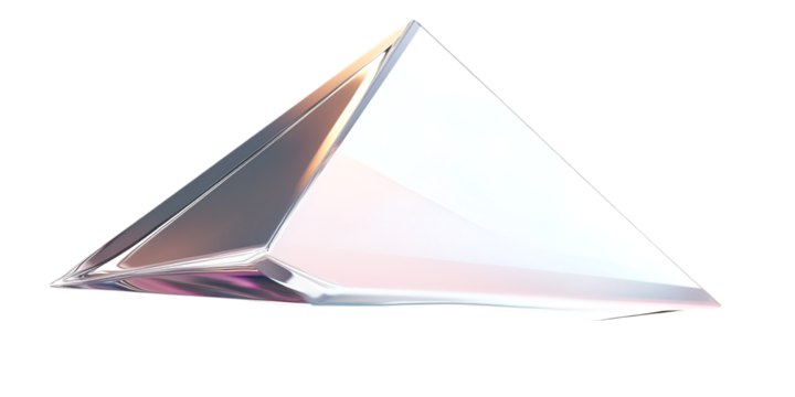 Smooth Edged Triangular Plane with Blank Surface Transparent Background