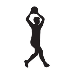 silhouette of a basket ball icon illustration