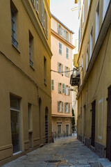 Fototapeta premium Corsica, Bastia, typical colorful houses in the historic center 