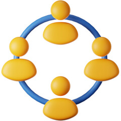 3D illustration of a network