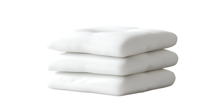 Cotton Pad Stack with Blank Design Transparent Background