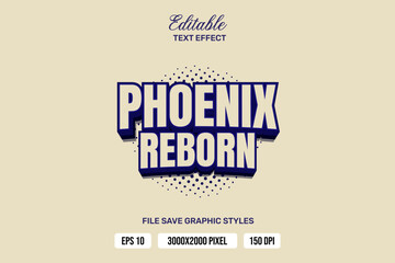Premium phoenix text effects can be edited again, suitable poster, template white background.