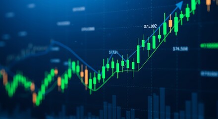 上昇トレンド、金融市場、経済指標、株価チャート