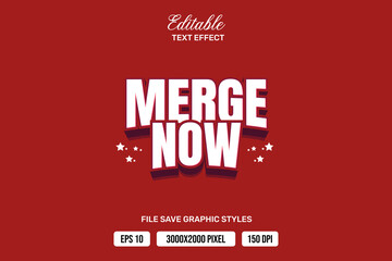 Premium merge now text effects can be edited again, suitable poster, template white background.