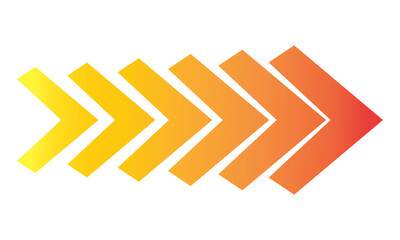 Dynamic moving arrow representing speed, acceleration, fast. Pictograms and infographics for mobile apps. vector illustration.	