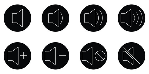 Volume Control Icon vector set.