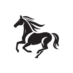 Obraz premium Horse Jump Vector 3d Riding Black