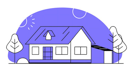 Fototapeta premium efficiency energy rating concept sustainable development and eco house ecological house with low consumption on renovation with insulation