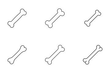 Naklejka premium Seamless Pattern of Dog Bones in Black and White Design Perfect for Pet Related Projects and Vector Illustration Use