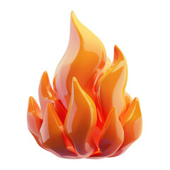  fire and flames plastic 3d icons in cartoon plastic style minimal on white background and png.