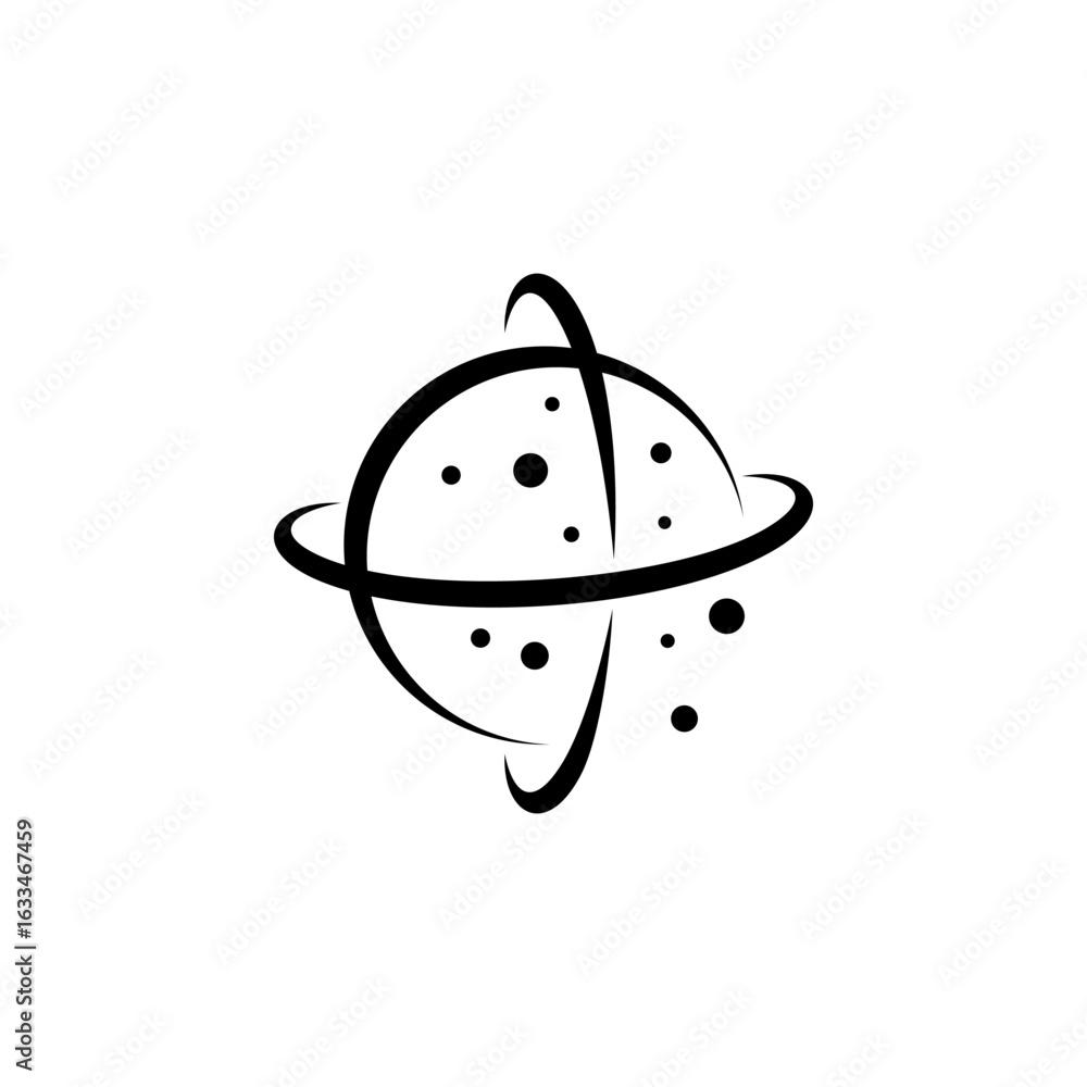 Canvas Prints planet orbit logo icon vector