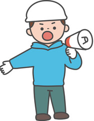 避難の誘導をしてくれる人