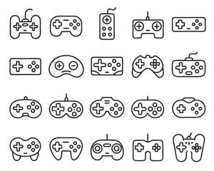Modern video game controller icon design featuring classic gaming elements isolated on transparent background