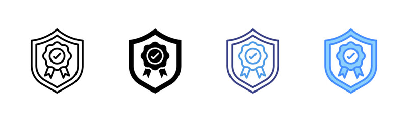 Quality Assurance icon set multiple style collection