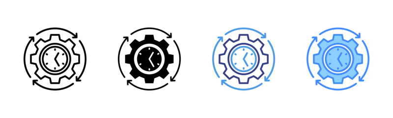 Consistent icon set multiple style collection