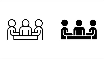 Meeting room icon set, Conference symbol modern, simple, vector, icon for website design on white background