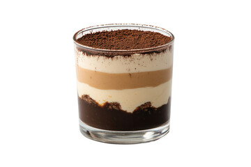 Sweet Layers: A delightful single serving of layered dessert, the perfect indulgence, a culinary delight.