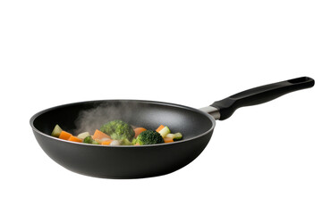 Steaming Vegetables in Wok: Capturing the essence of fresh ingredients and culinary artistry, a close-up shot showcases a wok filled with vibrant, steaming vegetables.
