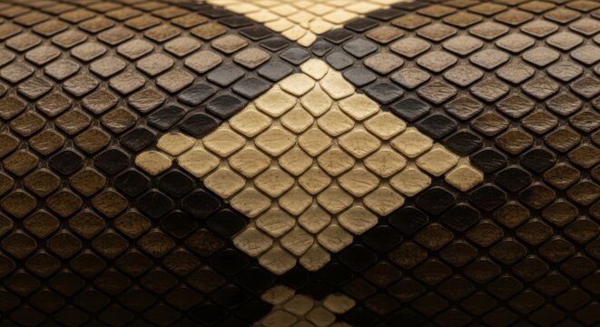 Close up of a python skin showing the beautiful natural pattern and texture of the reptile scales