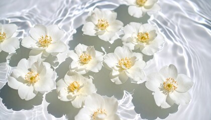 Fototapeta premium fleurs flottant dans l'eau