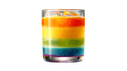 Rainbow Layered Drink, isolated on transparent background