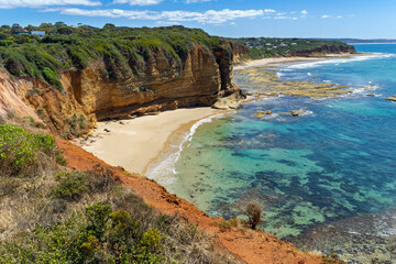 Twelve Apostles beach and rocks in Australia, Victoria, beautiful landscape of Great ocean road coastline