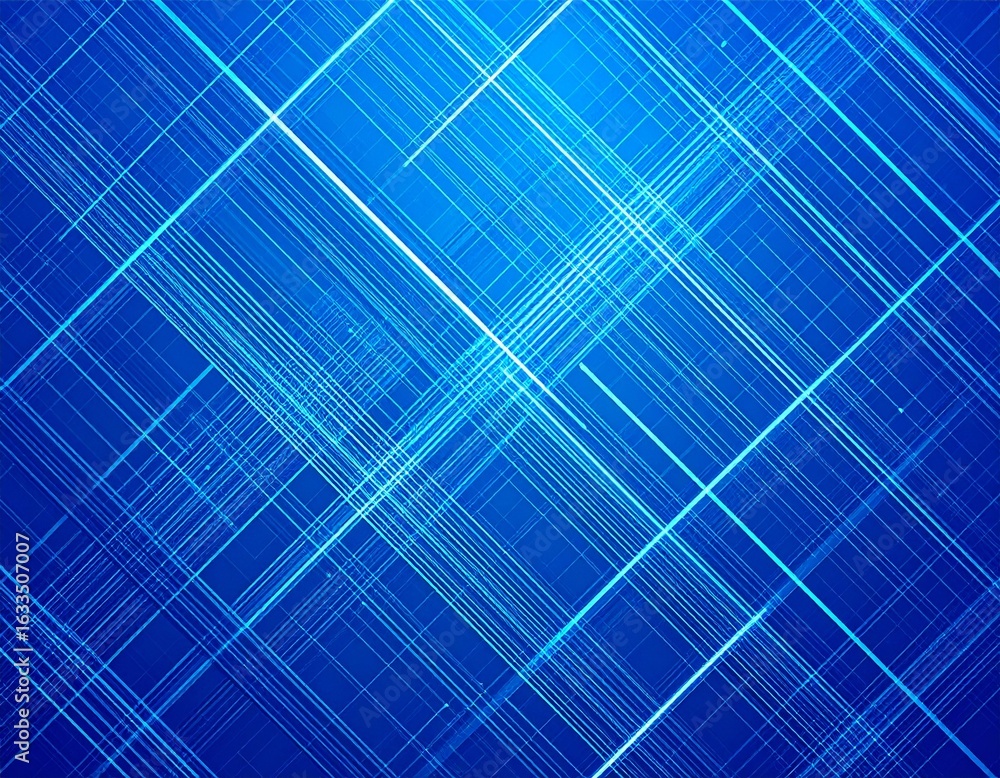Aufkleber abstract tech circuit pattern with neon blue lines, creating a modern and dynamic futuristic digital