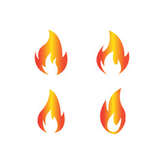 Fire flame vector illustration design template. Fire logo design template. Fire icon.