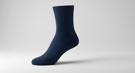 Dark Blue Sock Isolated on White Background