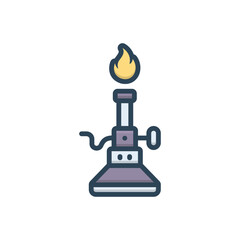 Color illustration  icon for burner