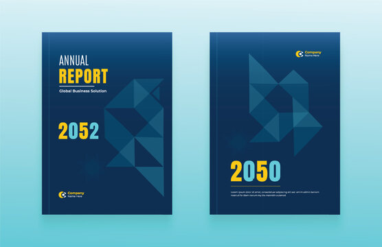 Modern Corporate Annual Report Design with Blue Accents - Powered by Adobe